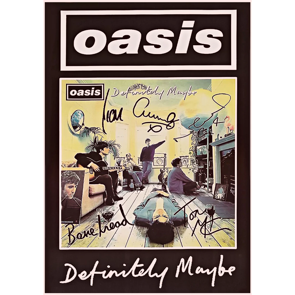 โปสเตอร์ วงดนตรี ร๊อค โอเอซิส oasis ขนาด A4