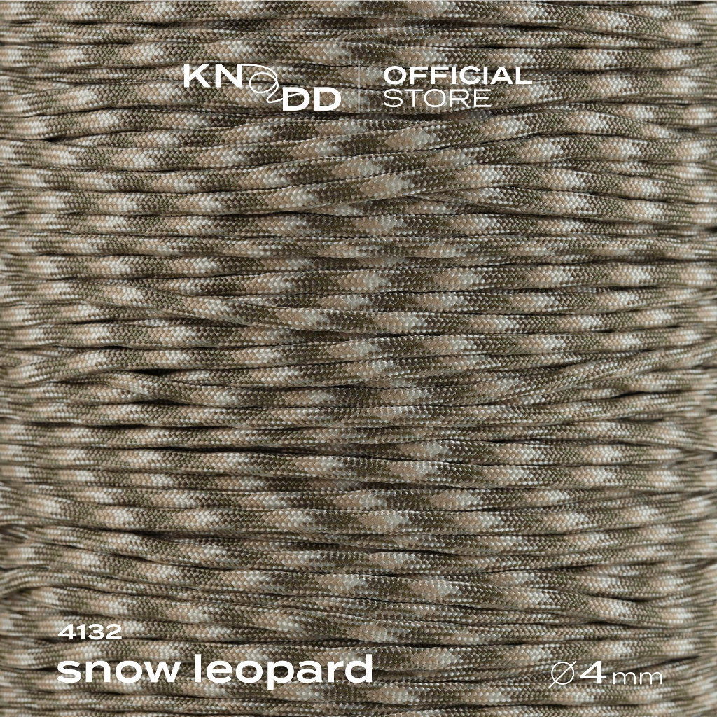 KNODD พาราคอร์ดไนลอน นำเข้าจากอเมริกา สี No.4132: Snow Leaopard ขนาด 4มม