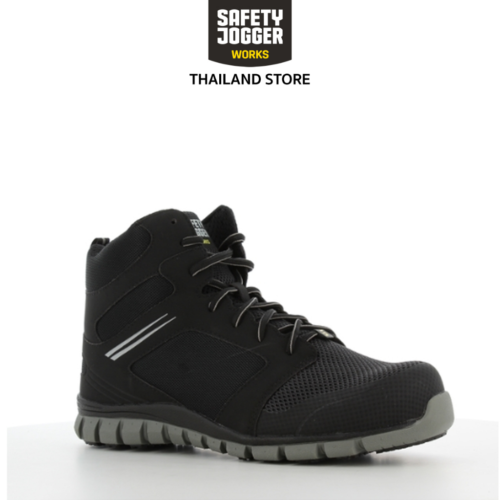 [ ลิขสิทธิ์แท้พร้อมส่ง ]  Safety Jogger รุ่น ABSOLUTE S1P  รองเท้าเซฟตี้หุ้มข้อ หัวนาโนคาร์บอน สีดำ