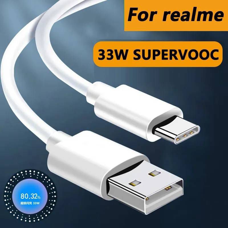 สาย Realme 33W SuperVOOC Charge Cable USB Type C Charger For Realme C30 X 8i  V11s Pad Mini Narzo 50A 50i Prime 5 Pro 5G