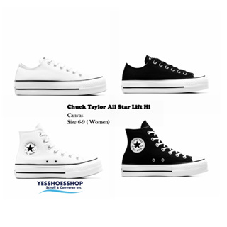 สินค้าพร้อมส่ง Converse Chuck Taylor All Star Lift รองเท้าผ้าใบพื้นหนา2ชั้น สำหรับผู้หญิง สินค้าลิขสิทธ์แท้ ไม่แท้ยินดีคืนเงิน