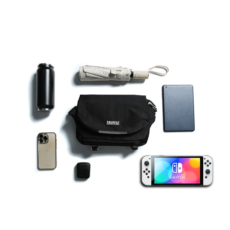 Truffle Shoulder Bag V.1 2023 "Black" กระเป๋าสำหรับ iPad Mini 6, iPad Mini 5,4, Tablet 8" และ Nintendo Switch