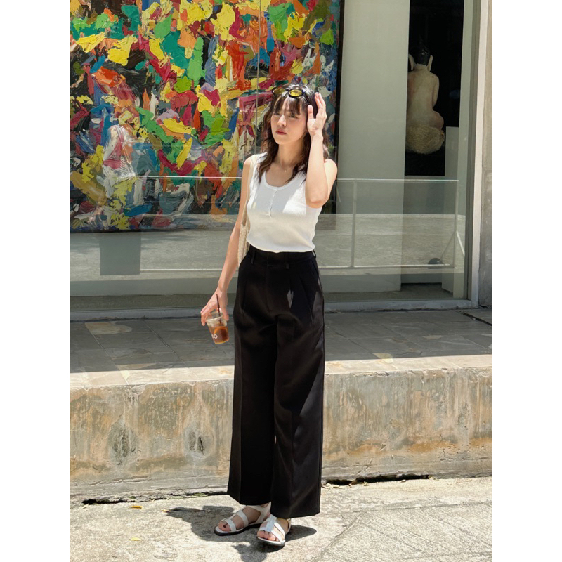 Roomry.n - Milli pants กางเกงกระบอกใหญ่ขายาว ผ้าดี - รูปที่ 3