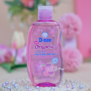 D-nee Organic ดีนี่ ออแกนิค สบู่เหลวอาบและสระผม 200 มล.สีชมพู