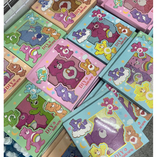 ครอสติสคริสตัลพร้อมกรอบตั้งได้ Diamond Painting Diy แคร์แบร์ ครอสติสคริสตัลแคร์แบร์ Care Bear ขนาด 18.5*18.5 ของเล่น