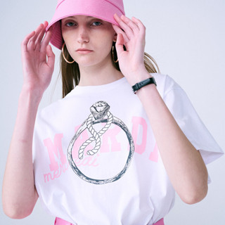 MARDI MERCREDI TSHIRT RING WITH ROCK_WHITE direct shipiing from korea