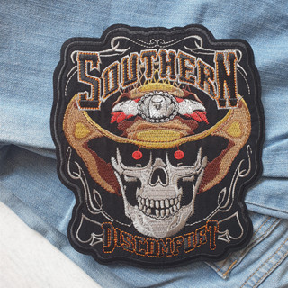 อาร์มปัก แผ่นรีดติดเสื้อ ตัวรีดติดเสื้อ ขนาดใหญ่ SOUTHERN DISCOMFORT Embroidered Iron