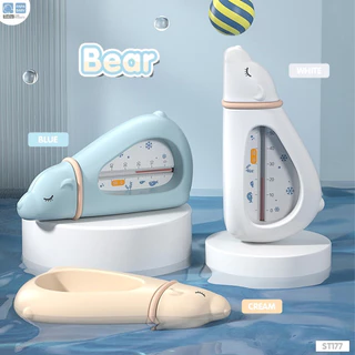 PAPA BABY FIN เทอร์โมมิเตอร์วัดอุณหภูมิน้ำ รุ่น ST177 เครื่องวัดอุณภูมิน้ำเพื่อเตรียมอาบสำหรับเด็ก ลอยน้ำได้ วัสดุ ABS