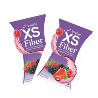 XS Double fiber ไฟเบอร์ มาดามดับเบิ้ล ช่วยขับถ่าย 1 กล่องมี 5 ซอง