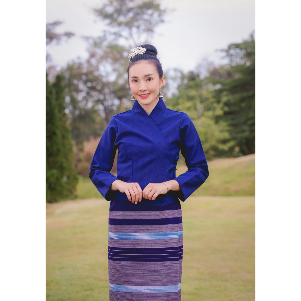 มี 4 สี ไซส์ 34-44 เสื้อผ้าฝ้าย เสื้ออัดกาว (ชินมัย) รุ่นเจ้านาง