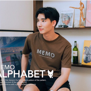 🦊 เสื้อยืด Memo รุ่น Alphabet ✅ เก็บปลายทาง 🛵💨