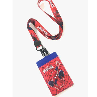 SPIDER  สายคล้องคอ สายคล้องบัตร ที่ใส่บัตร ซองใส่บัตร ที่ใส่บัตร พร้อมสายคล้องคอ ลาย SPIDER M RED  สวยงาม  BY 798 SHOP