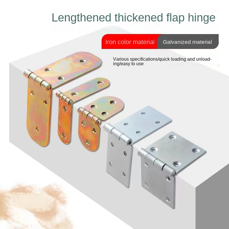 ◕ หนาเหล็กชุบสังกะสีบานพับหน้า กว้าง Open the iron hinge ไม้ลังประตูตู้อุตสาหกรรมพลิกหน้า