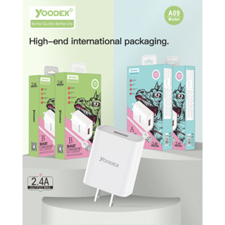 YOODEX A09 Model Smart Charger Set Fast Charging1USB 2.4A output max หัวชาร์จ/ชุดชาร์จ