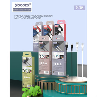 Yoodex S06 12W / 2.4A【รับประกัน 1 ปี】ส่งจากไทย Fast Charge สายชาร์จ คุณภาพสูง USB สายชาร์จ Yoodex สายชาร์จ usb 1.เมตร