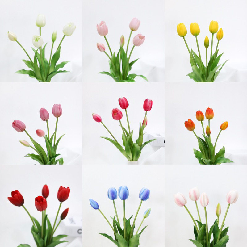 🌷พร้อมส่งทิวลิปปลอม ทิวลิปประดิษฐ์เกรดพรีเมี่ยม