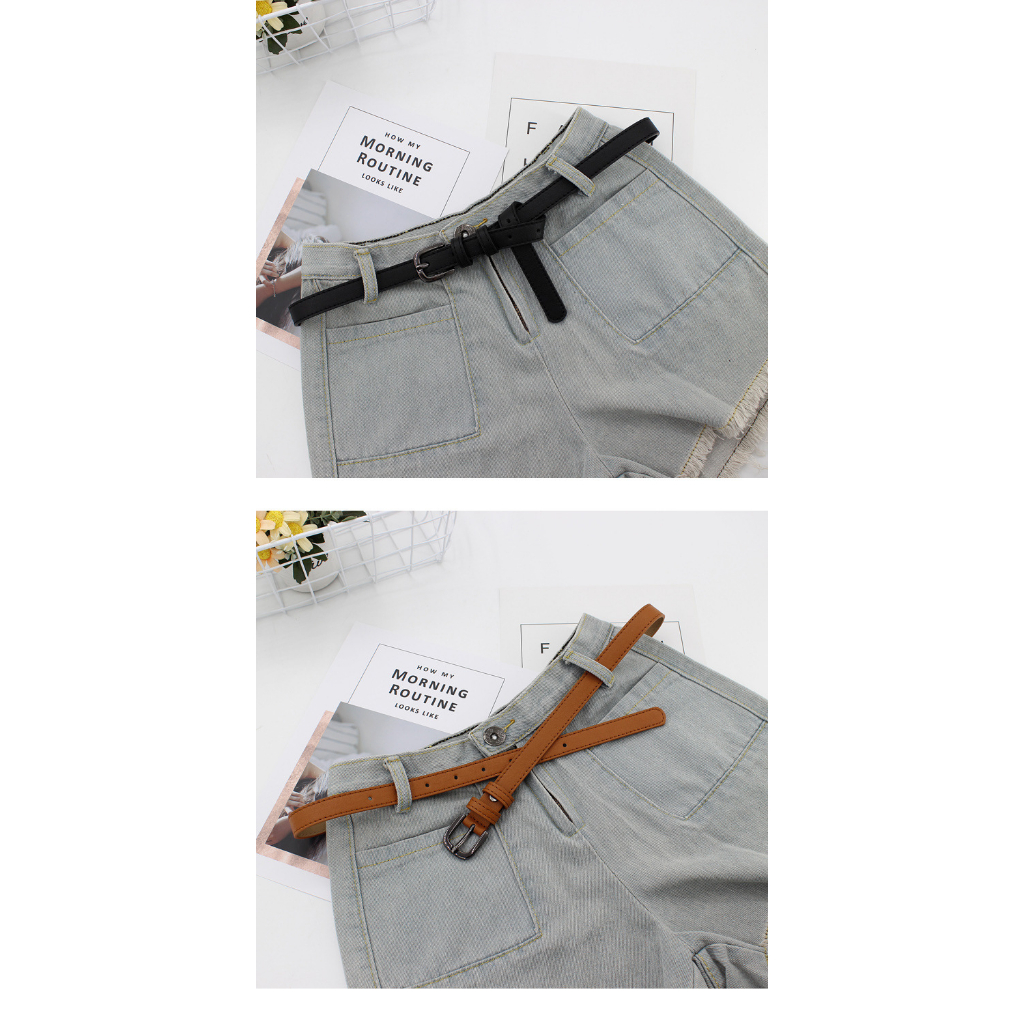 พร้อมส่งจ้า  เข็มขัดสตรี เข็มขัดผู้หญิง หนัง PU ใสเก๋ๆ เท่ห์ๆ เพิ่มความสวยโดดเด่นให้ชุดของสาว ๆ