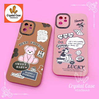 Samsung A02 A04 A12 A14 A23 A54 A73 เคสมือถือนิ่ม TPU กันเลนส์กล้องนูนลายการ์ตูน น่ารัก