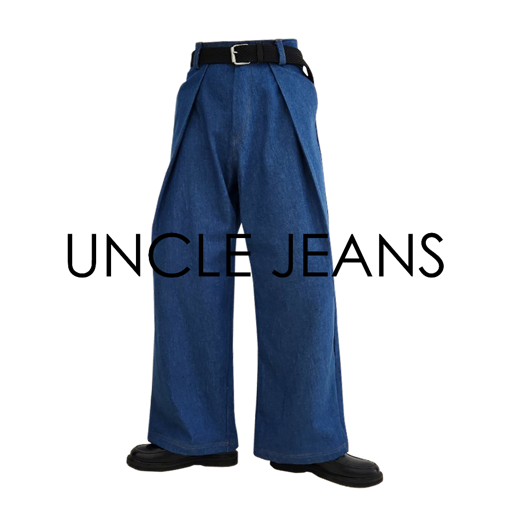 Jamanbkk / UNCLE JEANS / กางเกงยีนส์เอวสูง ขากระบอกกว้าง