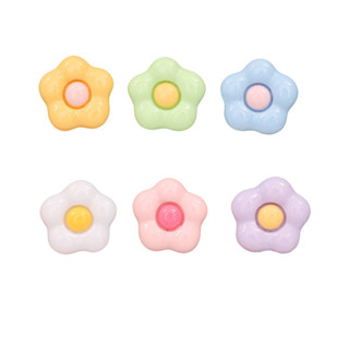 ส่งจากไทย☁️ RS412 ᵕ̈  เรซิ่น ดอกไม้พาสเทล สำหรับตกแต่งเคสโทรศัพท์ หวี กระจก เคสยาดม Jibbitz shoes Charm [แพค 10 ชิ้น]