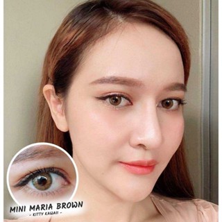 คอนแทคเลนส์ รุ่น Mini Maria สีเทา/ตาล Gray/Brown มีค่าสายตา (0.00)-(-10.00)