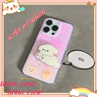 ❤️ส่งของขวัญ❤️ เคสไอโฟน 11 12 13 14 Pro Max สไตล์คู่รัก ฤดูร้อน ความนิยม สไตล์คู่รัก ลูกสุนัข Case for iPhoneป้องกันการต