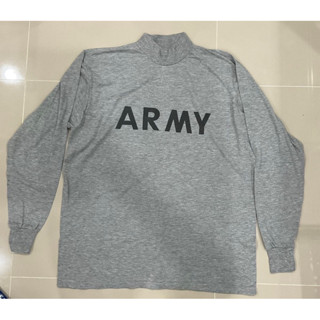 เสื้อยืดทหารแขนสั้น คอเต่า ไซส์ L เสื้อARMY มือ2 สภาพสวยของเเท้กองทัพ USA อก 25 ยาว 32 ราคา 240 บาทครับผม