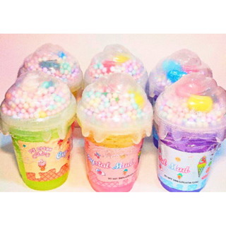 สไลม์ไอติมพร้อมท็อปปิ้ง มีกลิ่นหอม (สุ่มสีจ้า)