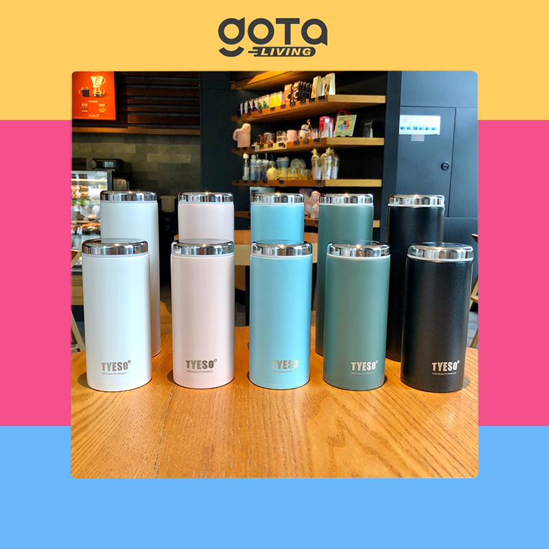 Gota& TYESO Thermos Cup ถ้วยน้ำแบบพกพาที่มีสไตล์และกะทัดรัด