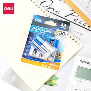 Deli ถ่าน ความจุสูง AA LR6 / AAA LR03 ถ่าน 1.5V ใหม่ ของแท้ ถ่านไฟฉายอัลคาไลน์ Alkaline Battery