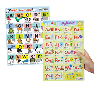 OST โปสเตอร์ สื่อการเรียนการสอน ขนาด A4 ชุด A b c  Alphabet EA-365 / ชุด A b c Animals