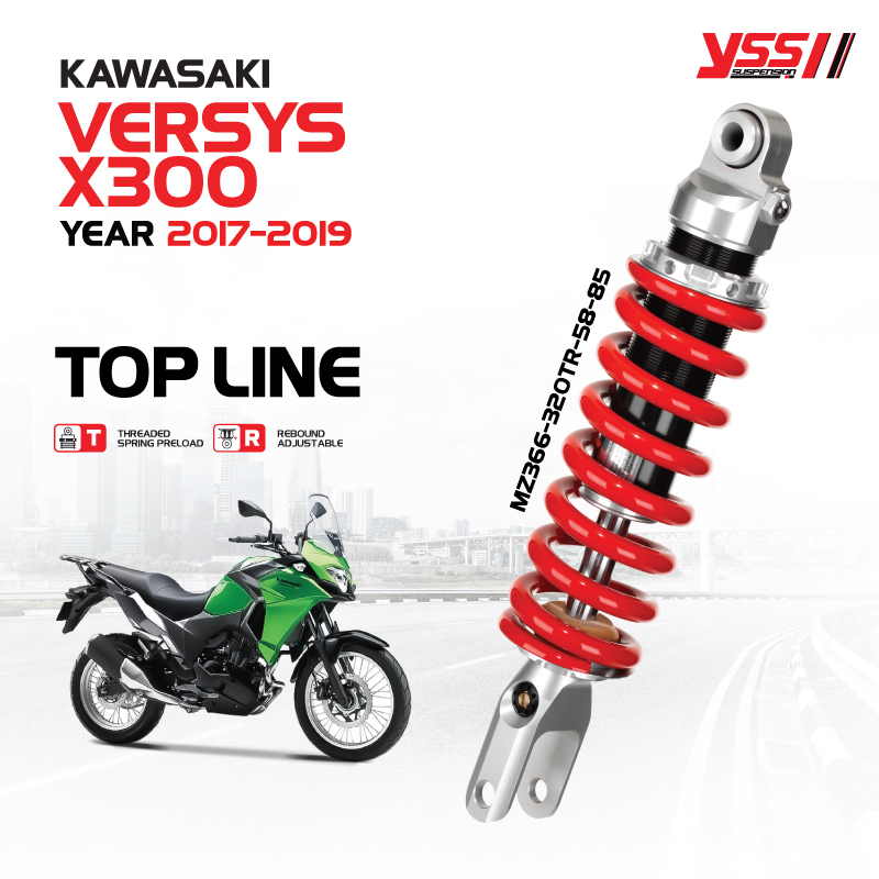 โช้คอัพ YSS TOP-LINE สำหรับ KAWASAKI VERSYS-X 300 '17-19