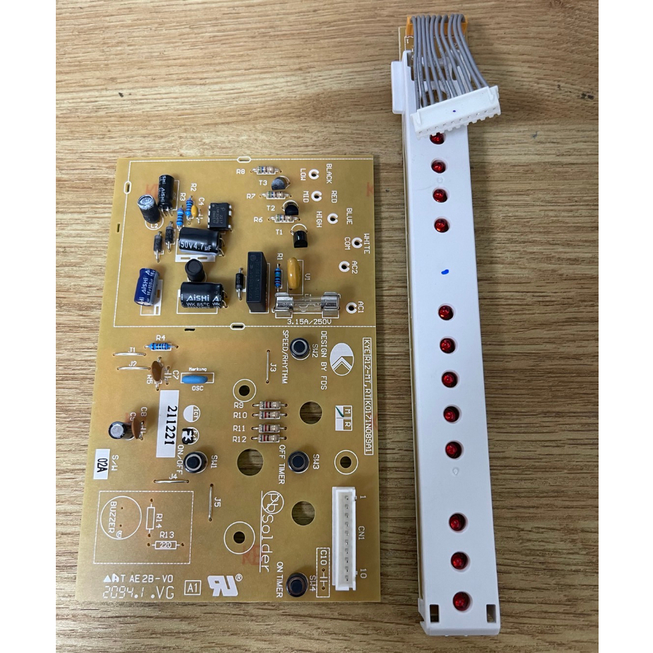 แผงควบคุม (PCB ASSY) พัดลม Mitsubishi รุ่น R12A-MS,R12-MS,R12A-MR,R12-MR,R12A-MR,R12-MR อะไหล่แท้ 10