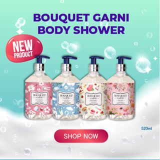 BOUQUET GARNI Deep Perfume Body Shower Cherry blossom/ Clean Soap/ Rose Garden/ White Musk 520ml