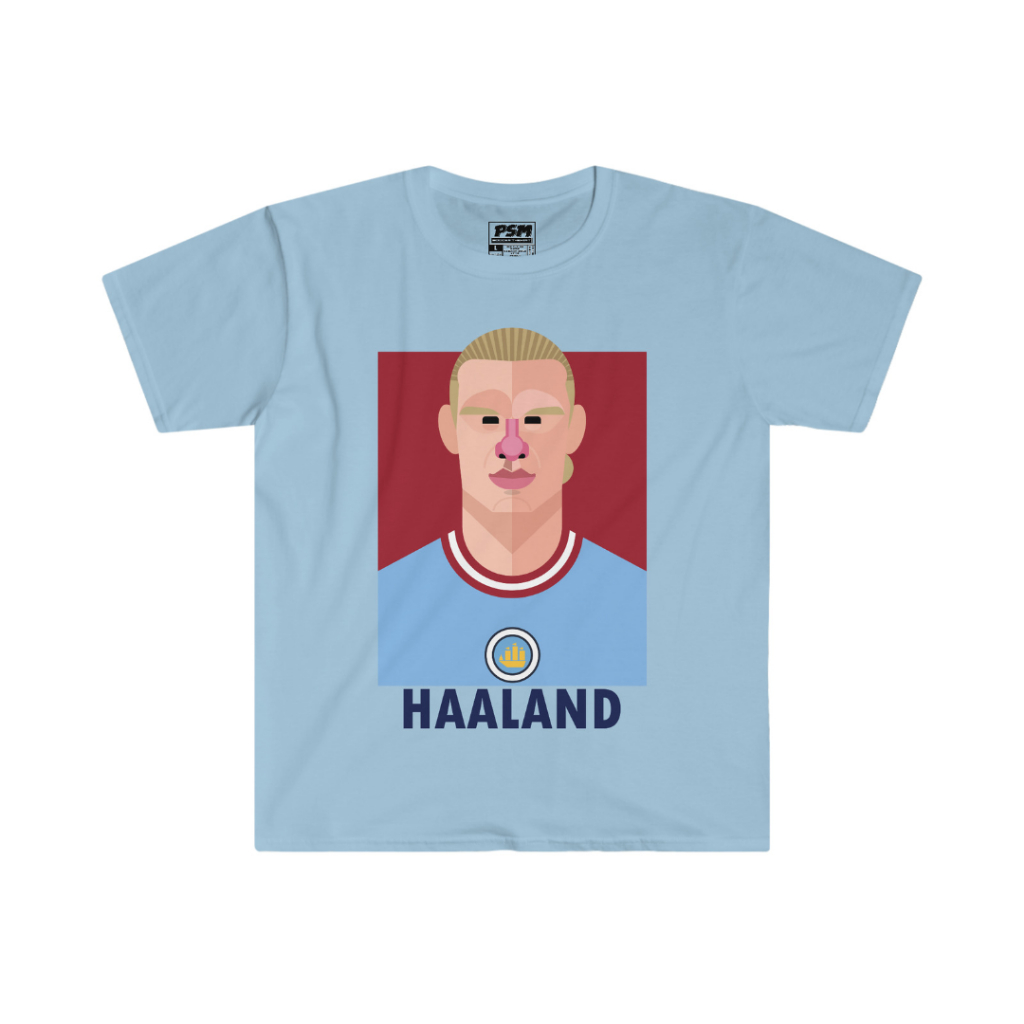 PSM เสื้อยืดลายนักฟุตบอล Erling Haaland