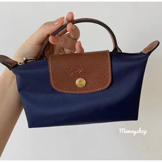 LONGCHAMP LE PLIAGE ORIGINAL Pouch with handle สีNavy