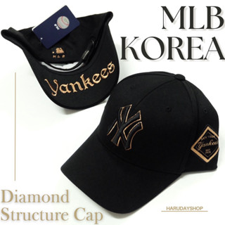 หมวก NY แบรนด์ MLB KOREA สีดำ