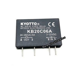 KB20C06A-6A Relay Solid โซลิดสเตตรีเลย์ 6A in-3~32VDC-Out-24~280VAC (ของใหม่) มีของพร้อมส่งในไทย