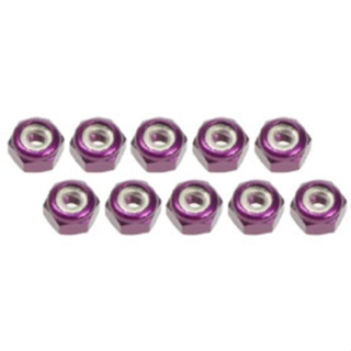 3Racing 3mm Aluminum Lock Nuts (10 Pcs)  3RAC-N30/PU