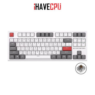 iHAVECPU KEYBOARD (คีย์บอร์ด) ROYAL KLUDGE RK-R87 SINGLE-MODES (BROWN SWITCH) WHITE