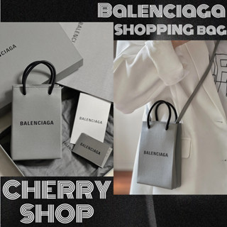 🍒Balenciaga SHOPPING ผู้หญิง/กระเป๋าสะพายไหล่/กระเป๋าถือ/กระเป๋าสะพายข้าง/กระเป๋าโทรศัพท์🍒