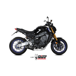 ท่อ Mivv สำหรับ YAMAHA MT-09 / SP / FZ-09 2021 &gt; 2023 | X-M5 BLACK STAINLESS STEEL (Full)