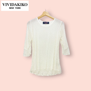 เสื้อ Vividakiko ผ้าตาข่ายพรีเมี่ยมสวยมาก ไซด์ -  M   อก 38-42 ยาว 26 นิ้ว เสื้อทรงสวยน่ารักไฮโซมาก