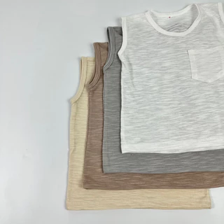เสื้อแขนกุดใส่ได้ทั้งเด็กหญิงเด็กชาย มีหลายสีให้เลือก