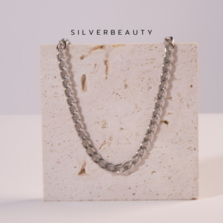 โค้ด SILV45 ลด45.-  Silver beautyสร้อยคอเลสเรียงย้อยแฟชั่นN03503