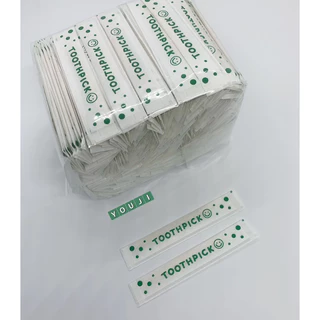 ไม้จิ้มฟันซอง 2 ปลาย แบบแพ็ค 500 ชิ้น (ยิ้ม)/ Double ended toothpick 500 pcs