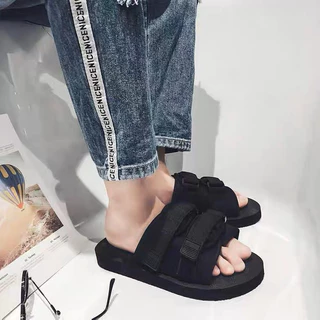 รองเท้าแตะแบบสวม มินิมอล สายคล้องคู่ ปรับได้