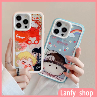 💕พร้อมส่ง💕iPhone 14 13 12 11 Pro Max เคส for เคสไอโฟน11 น่ารัก บางเบาพกพาง่าย การ์ตูน จิบิ มารุโกะ เรียบง่าย แฟชั่น Case