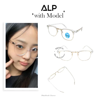 ALP แว่นกรองแสงสีฟ้า Clubmaster แว่นคอมพิวเตอร์ ป้องกันรังสีUVA, UVB, UV 400 ALP-BB0036