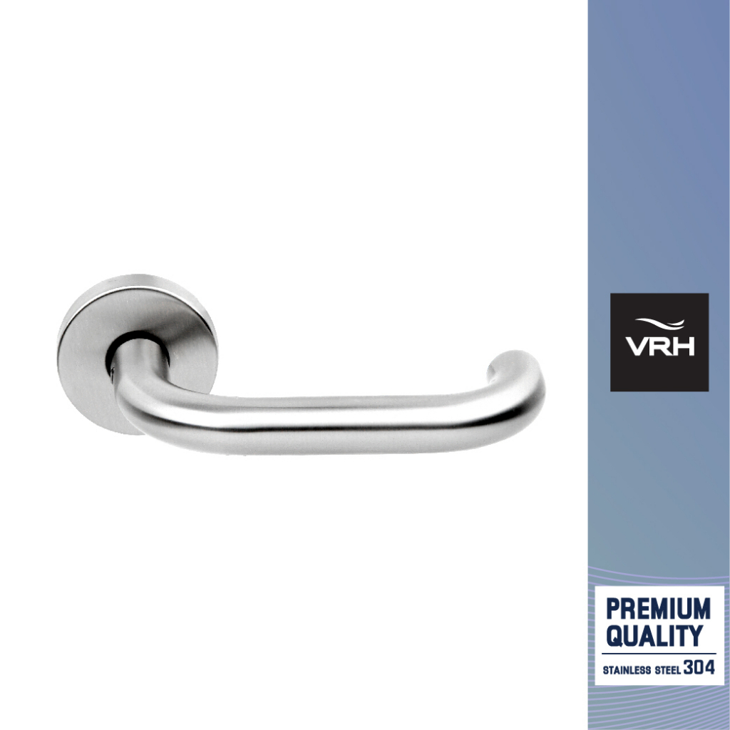 VRH มือจับประตู สเตนเลส 304 ท่อ OD 19 มม. บูชจมฝา 10.5 มม. รหัส LH2SS-A021-H (Clearance Product)